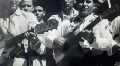 Músicos en el Bando de la Huerta de Murcia, año 1955